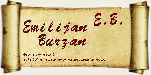 Emilijan Burzan vizit kartica